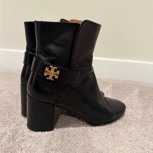 Tory Burch Black Boots with Gold Logo